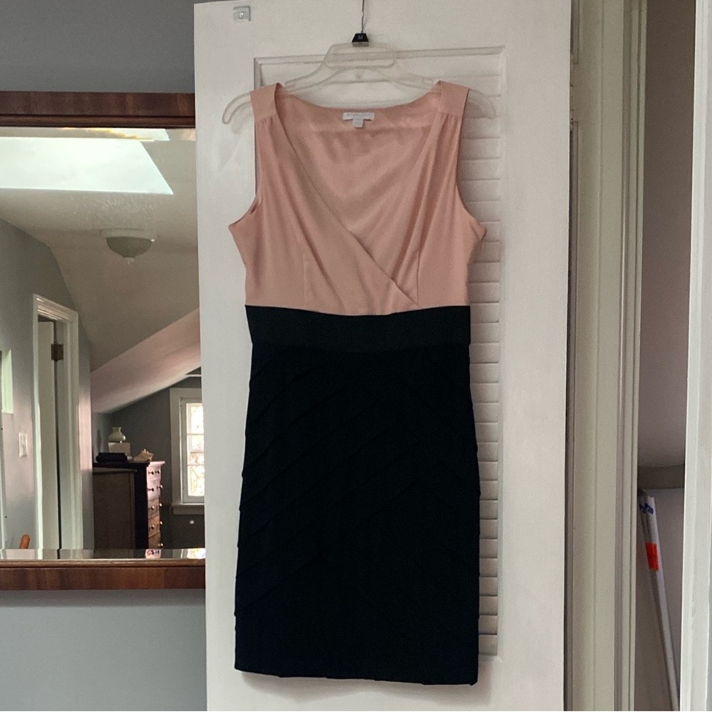 New York & Company Pink and Black Mini Dress